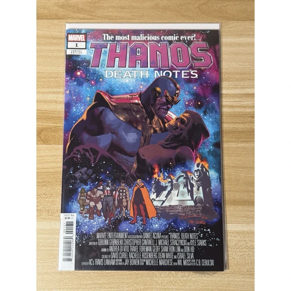Thanos Death Notes # 1 Acuna Variant (Gone with the wind homage) Marvel 2022